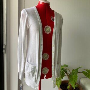 Aritzia Cream Cardigan Pima Cotton Talula Size S